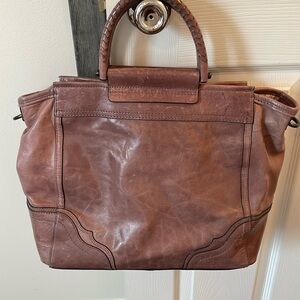 Frye Large Satchel Plum Color